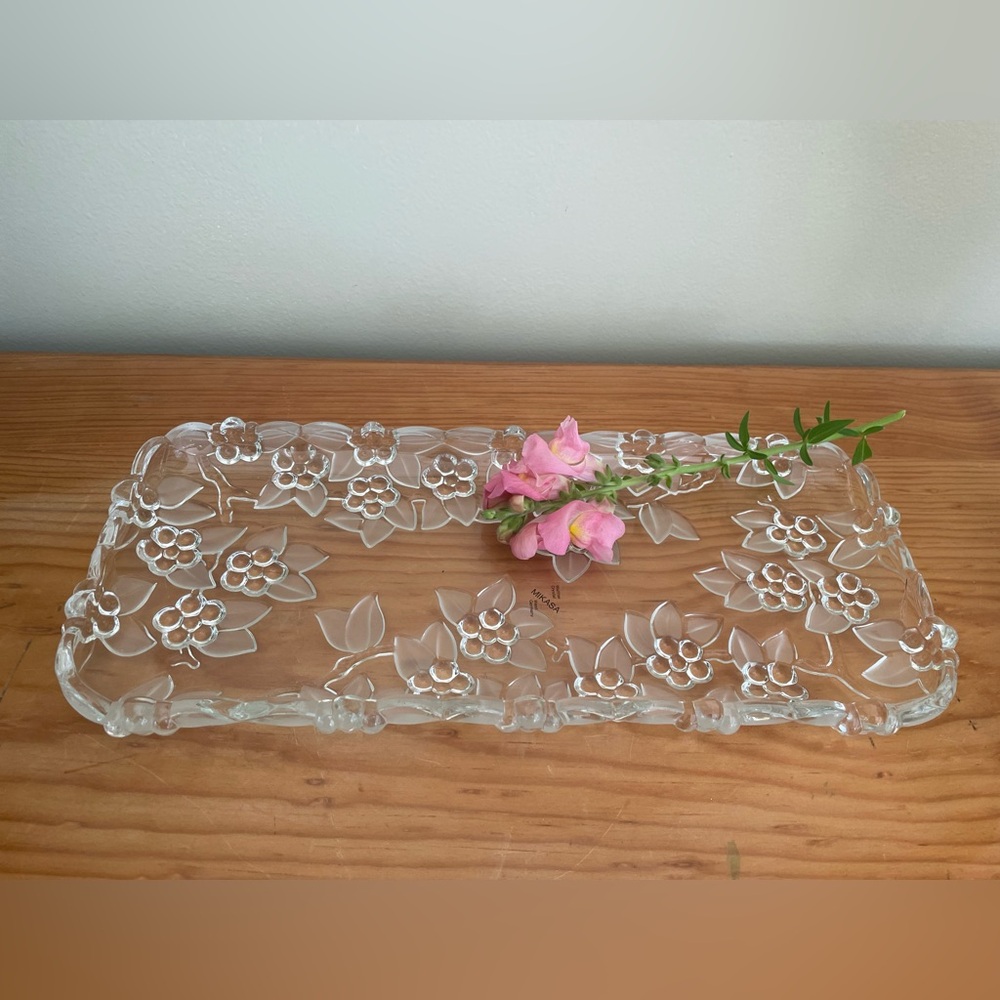 Mikasa Carmen Canape Tray, Vintage 80s Walther Glas Germany